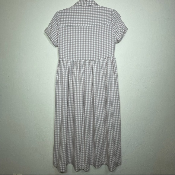 UO Urban Outfitters Laila Seersucker Midi Shirt Dress Short Sleeve XS - Picture 5 of 10